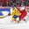 MONTREAL, CANADA - DECEMBER 31: Sweden's Elias Pettersson #14 and the Czech Republic's Filip Hronek #29 battle for the puck while Daniel Vladar #30 looks on during preliminary round action at the 2017 IIHF World Junior Championship. (Photo by Francois Laplante/HHOF-IIHF Images)

